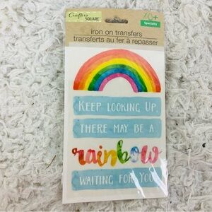 New crafters Square Rainbow Iron-On Transfers